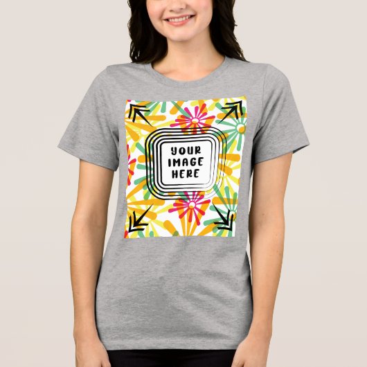 テンプレートBella+Canvas Women's Tri-blend T Shirt トライブレンドＴシャツ (正面)