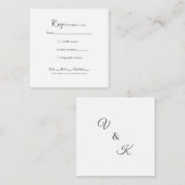 テンプレートRSVPカード エンクロージャーカード (正面/裏面)