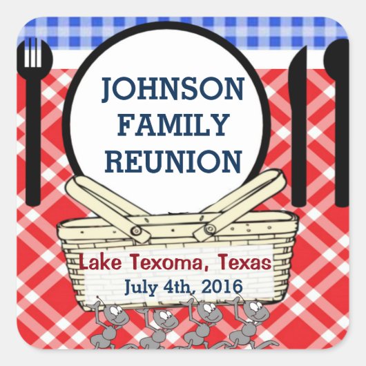 テンプレートSqrスタンプ – R,W青 スクエアシール (正面)