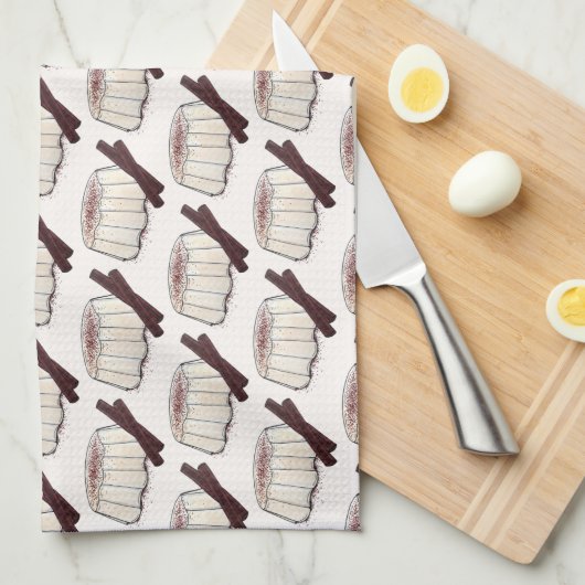 テンベルクプエルトリカニューイヤーココナッツプリン キッチンタオル (四つ折り)