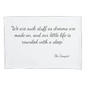 テンペスト引用文の両面枕ケース 枕カバー (正面)