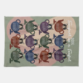 テンペスト猫かわいい2025年カレンダー キッチンタオル (横)