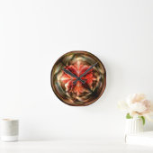 テンペストII （赤） ラウンド壁時計 (ホーム)