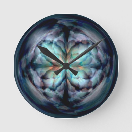 テンペストII （青） ラウンド壁時計 (正面)