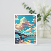 テンペタウンレイクアリゾナUSAヴィンテージ旅行 ポストカード (スタンド正面)