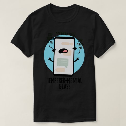 テンペメンタルグラスかわいい携帯電話パン Tシャツ (デザイン正面)