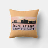 テンペAZシティスカイライン緯度と経度 クッション (裏面)