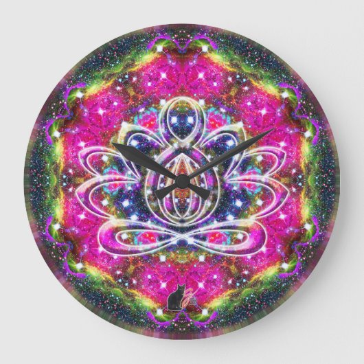 テンポラリーゼンロータスクロック ラージ壁時計 (正面)