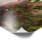 テン個のハチドリのあるトロピカルな風景 ヘード フォトプリント (角)