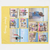 テン写真テンプレートパーソナライズされたバイユー フリースブランケット (正面(横))