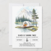 テン素朴ティング子供の誕生日 招待状 (正面)