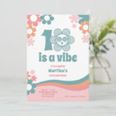 テン誕生日ガールパーティの招待状 招待状 (スタンド正面)