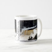 テークアメノン滝上流部の冬のマグカップ コーヒーマグカップ (正面右)