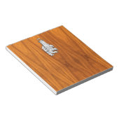 テーク材装飾にクロームスタイルの灯台 ノートパッド (アングル)