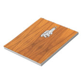 テーク材装飾にクロームスタイルの灯台 ノートパッド (回転)