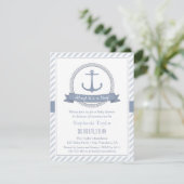 テースタイリッシュマ航海の化ベビーシャワー招待状 招待状 (スタンド正面)