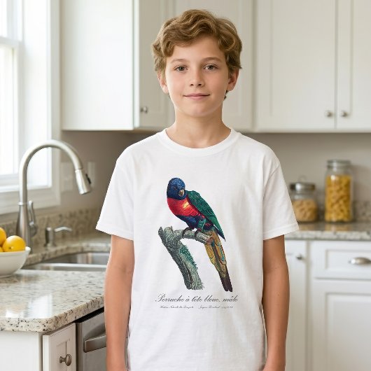 テートブルーのパールチェ Tシャツ