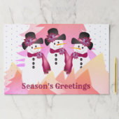 テーブお洒落ルデコー雪だるま紙ランチョンマット ペーパーパッド (インサイチュ)