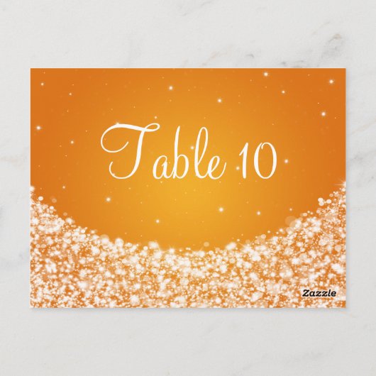 テーブエレガントルナンバスタースパークルオレンジ ポストカード (裏面)