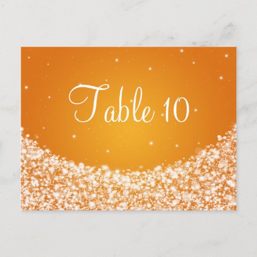テーブエレガントルナンバスタースパークルオレンジ ポストカード (正面)