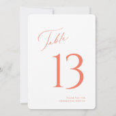 テーブエレガントル番号とゲスト名シーティングカード 招待状 (裏面)