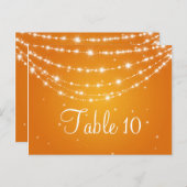 テーブエレガントル番号チェインきらめくオレンジ ポストカード (正面/裏面)