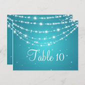 テーブエレガントル番号チェーきらめくンブルー ポストカード (正面/裏面)