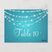 テーブエレガントル番号チェーきらめくンブルー ポストカード (裏面)