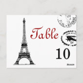テーブエレガントル番号ヴィンテージパリポストカード ポストカード (裏面)