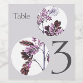 テーブエレガントル番号ヴィンテージフローラ結婚の ワインラベル (シングルラベル)