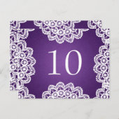 テーブエレガントル番号ヴィンテージレース紫 ポストカード (正面/裏面)