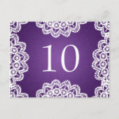 テーブエレガントル番号ヴィンテージレース紫 ポストカード (正面)