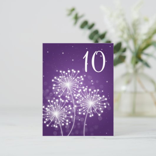 テーブエレガントル番号夏の輝く紫 ポストカード (スタンド正面)