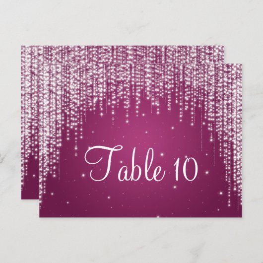 テーブエレガントル番号夜ダズルベリーピンク ポストカード (正面/裏面)