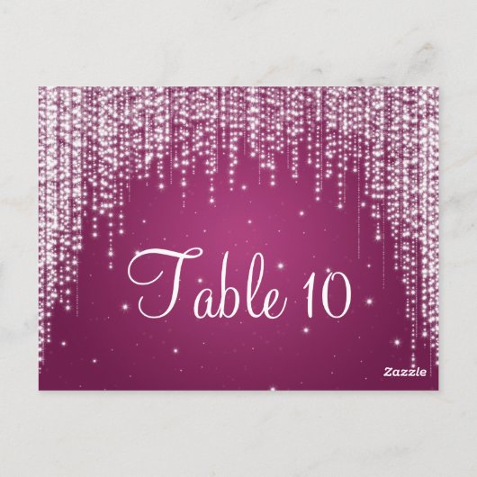 テーブエレガントル番号夜ダズルベリーピンク ポストカード (裏面)