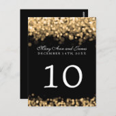 テーブエレガントル番号金ゴールドライト ポストカード (正面/裏面)