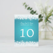 テーブエレガントル番号魔法スパークルターコイズ ポストカード (スタンド正面)