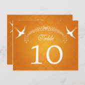 テーブエレガントル番号鳥とダイヤモンドオレンジ ポストカード (正面/裏面)