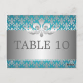 テーブエレガントル番号（紋章の）フラ・ダ・リ青 ポストカード (裏面)