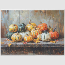 テーブカラフルルデコペの秋のパンプキ素朴ン 薄葉紙