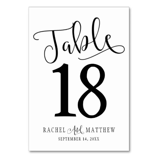 テーブシンプルルモダン番号カード(&S) テーブルナンバー (正面)