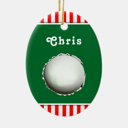 テーブパーソナライズされたルテニスホリデーギフト セラミックオーナメント (裏面)