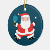 テーブパーソナライズされたルテニスホリデーギフト セラミックオーナメント (左)