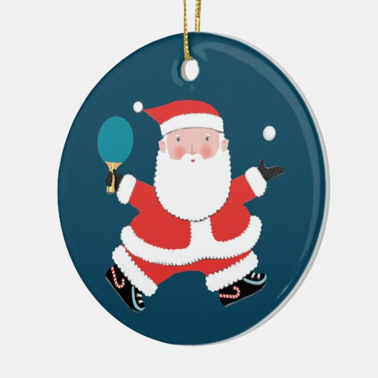 テーブパーソナライズされたルテニスホリデーギフト セラミックオーナメント (左)