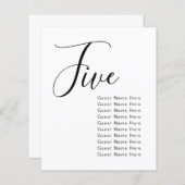 テーブミニマルルエレガントゲスト名シートグラフシック (正面/裏面)