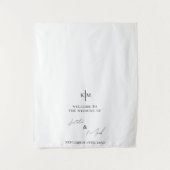 テーブモダンルランナーの結婚看板へようこそ タペストリー (正面)