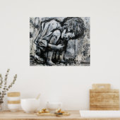 テーブルからパン粉 ポスター (キッチン)