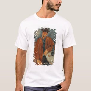 テーブルで傾いている着席させた人 Tシャツ