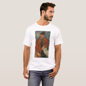 テーブルで傾いている着席させた人 Tシャツ (正面フル)