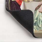 テーブルで楽しむエレガントな姿 マウスパッド (コーナー)